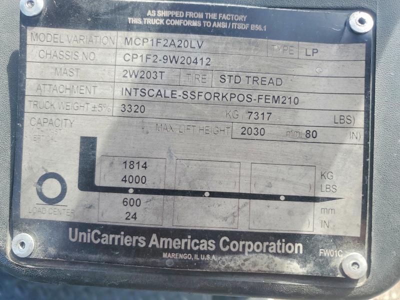 2015 Nissan MCP1F2A20LV Forklift