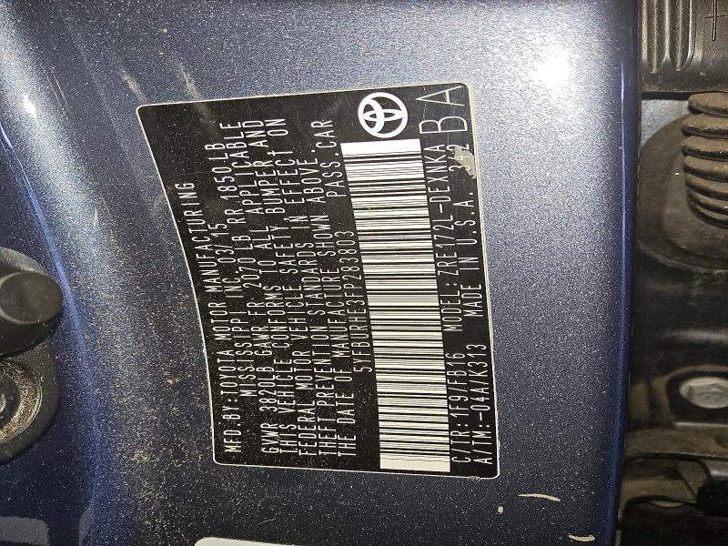 2015 Toyota Corolla le