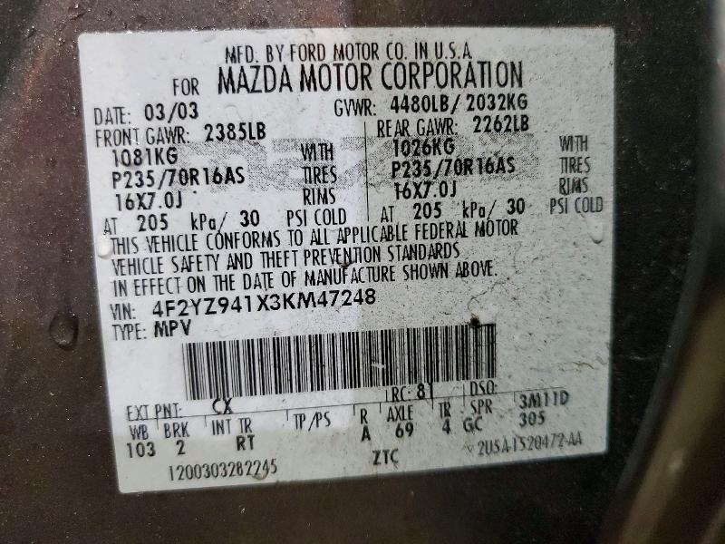 2003 Mazda Tribute lx