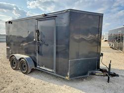 Salvage trucks for sale at Haslet, TX auction: 2018 Lark United VT714TA Enclosed Cargo Trailer