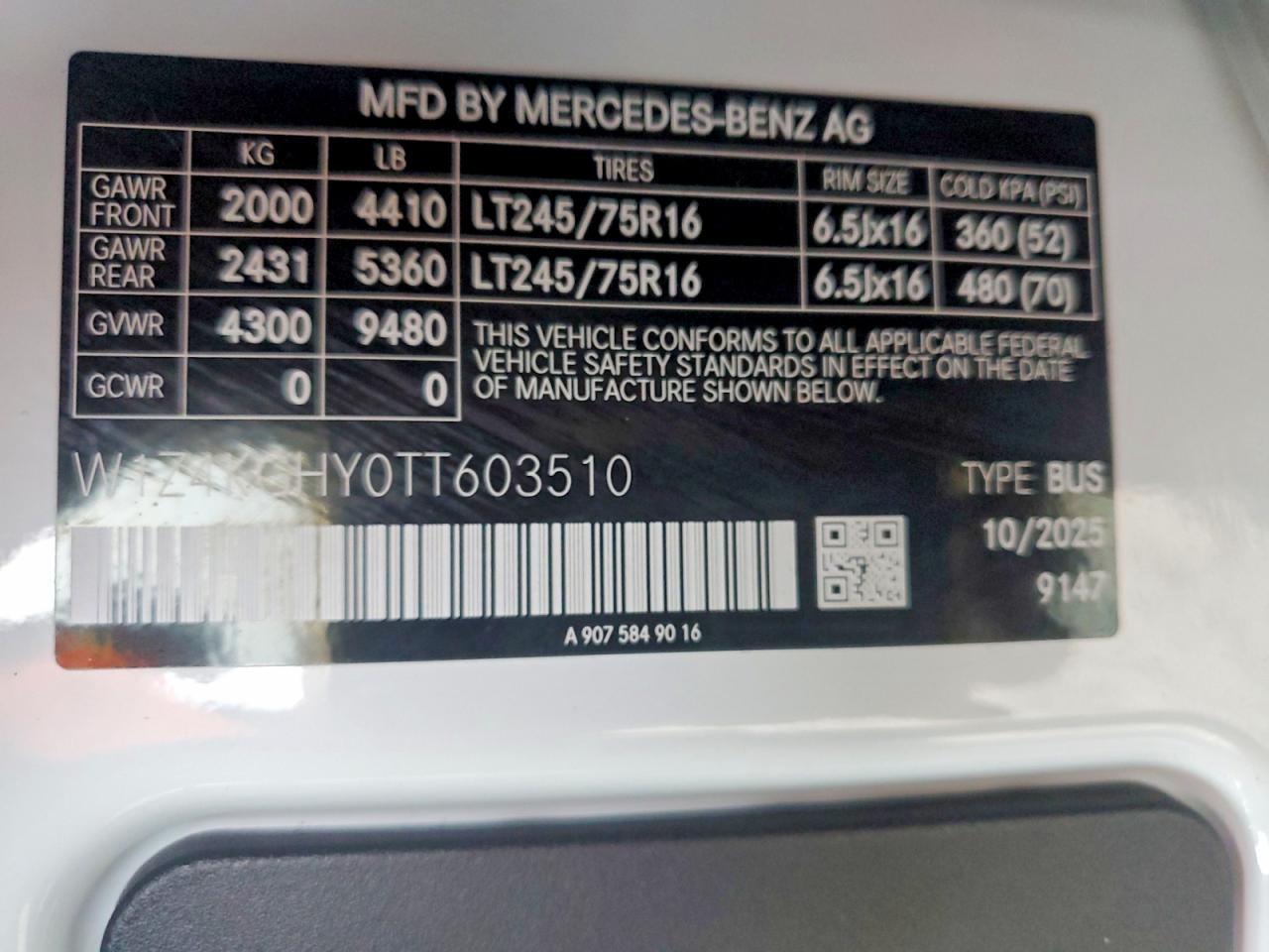 2026 Mercedes-Benz Sprinter 2500