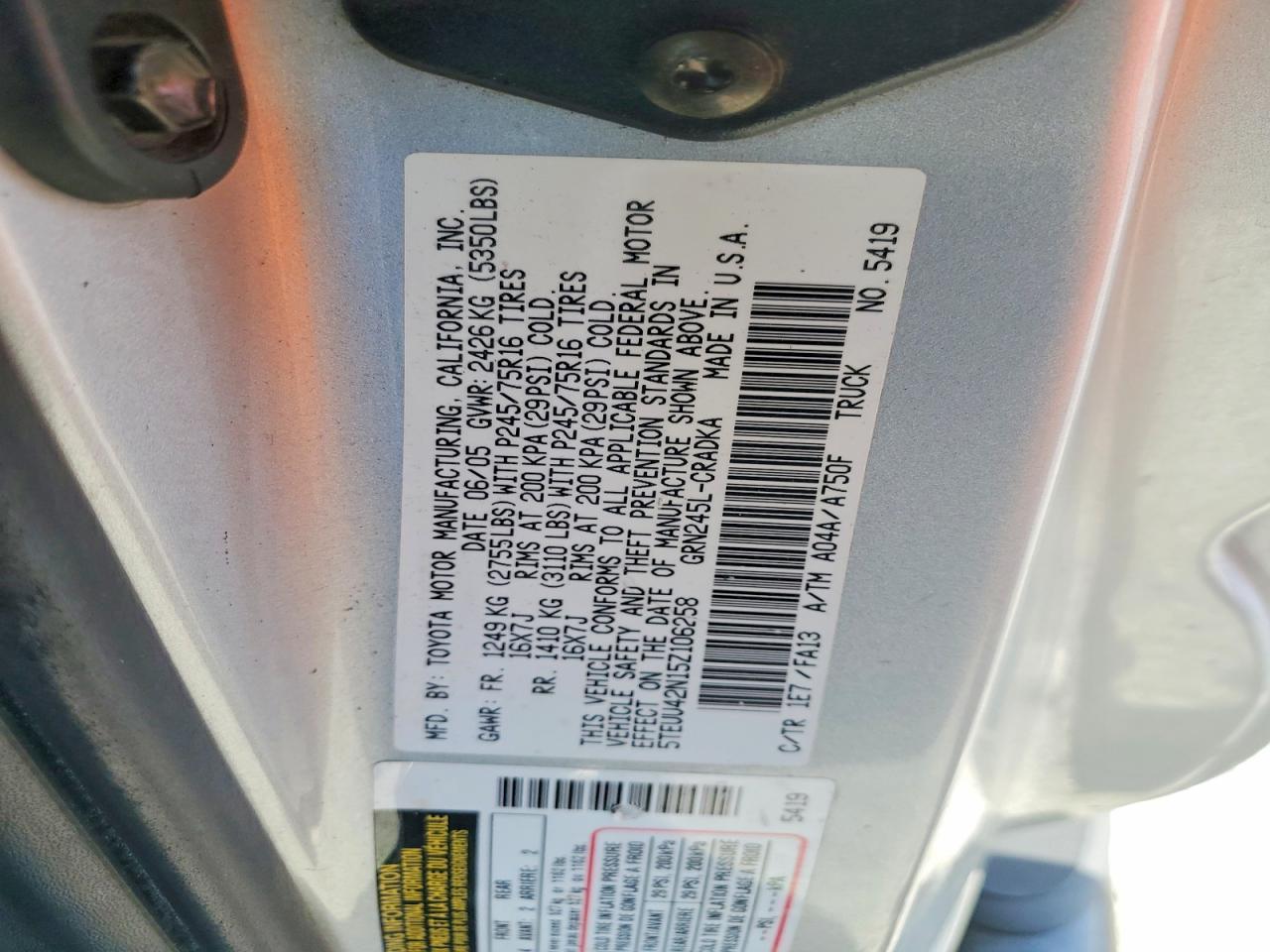 2005 Toyota Tacoma V6