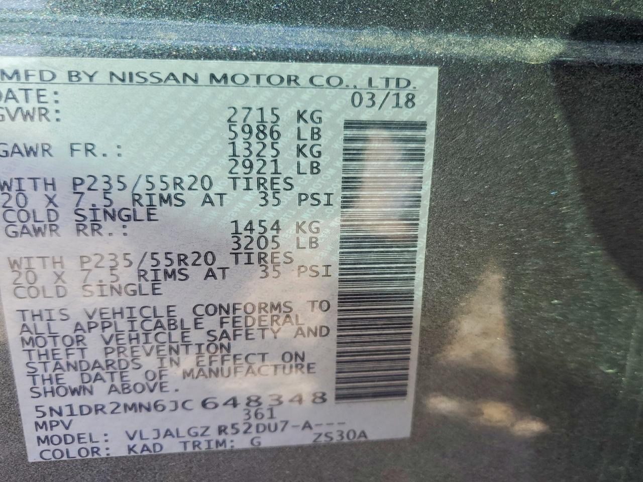 2018 Nissan Pathfinder sl