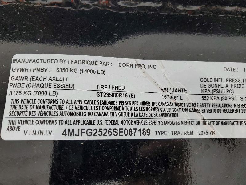 2025 CMI 2025 Corn PRO 20+5 Equipment Trailer