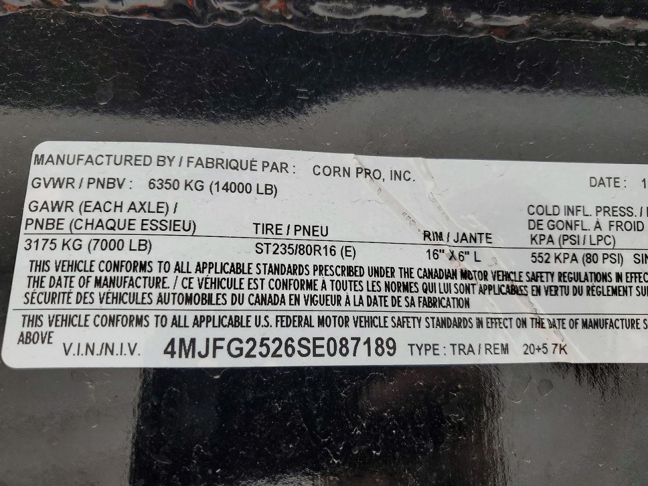 2025 CMI 2025 Corn PRO 20+5 Equipment Trailer