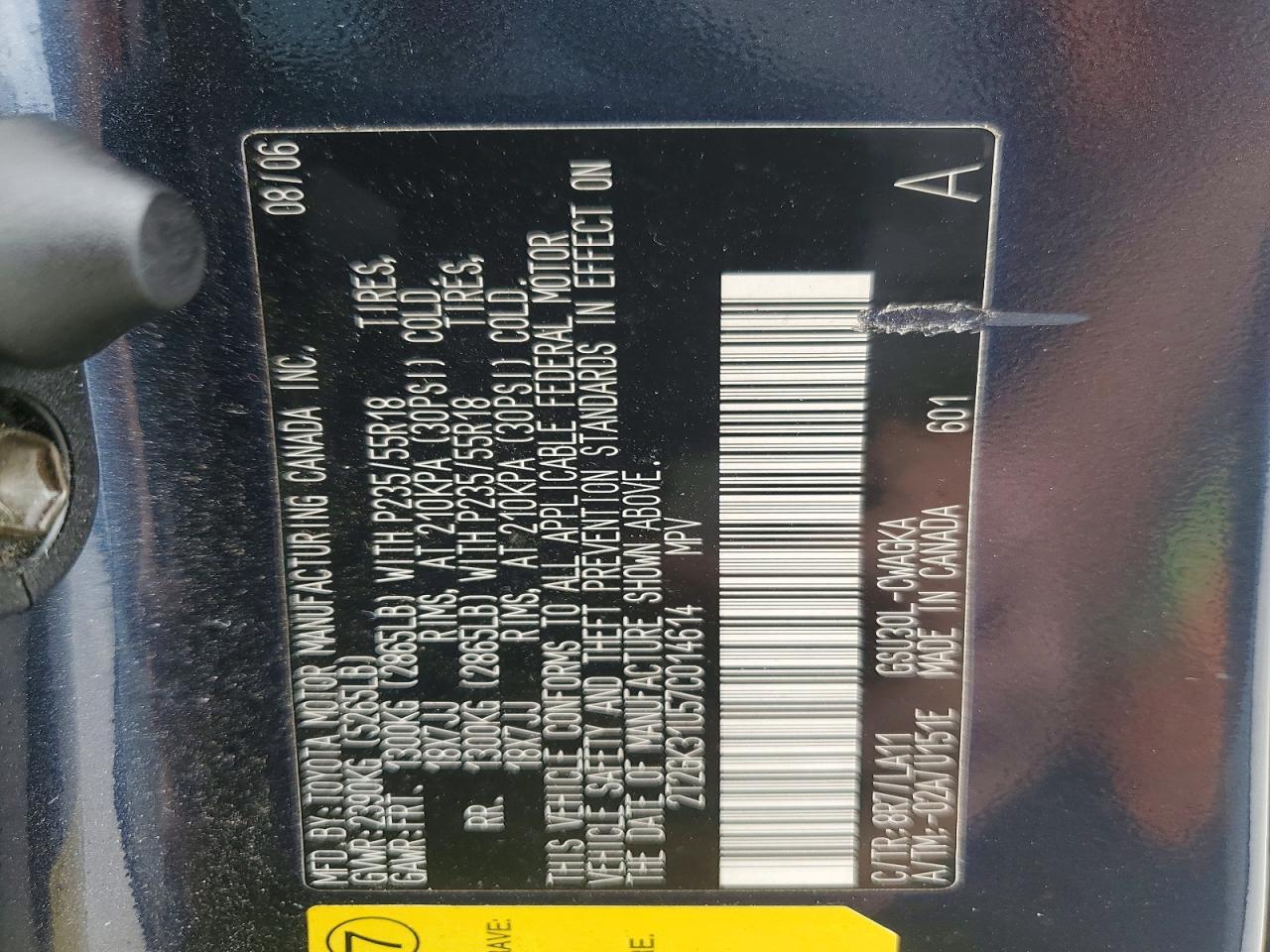 2007 Lexus Rx 350 Base