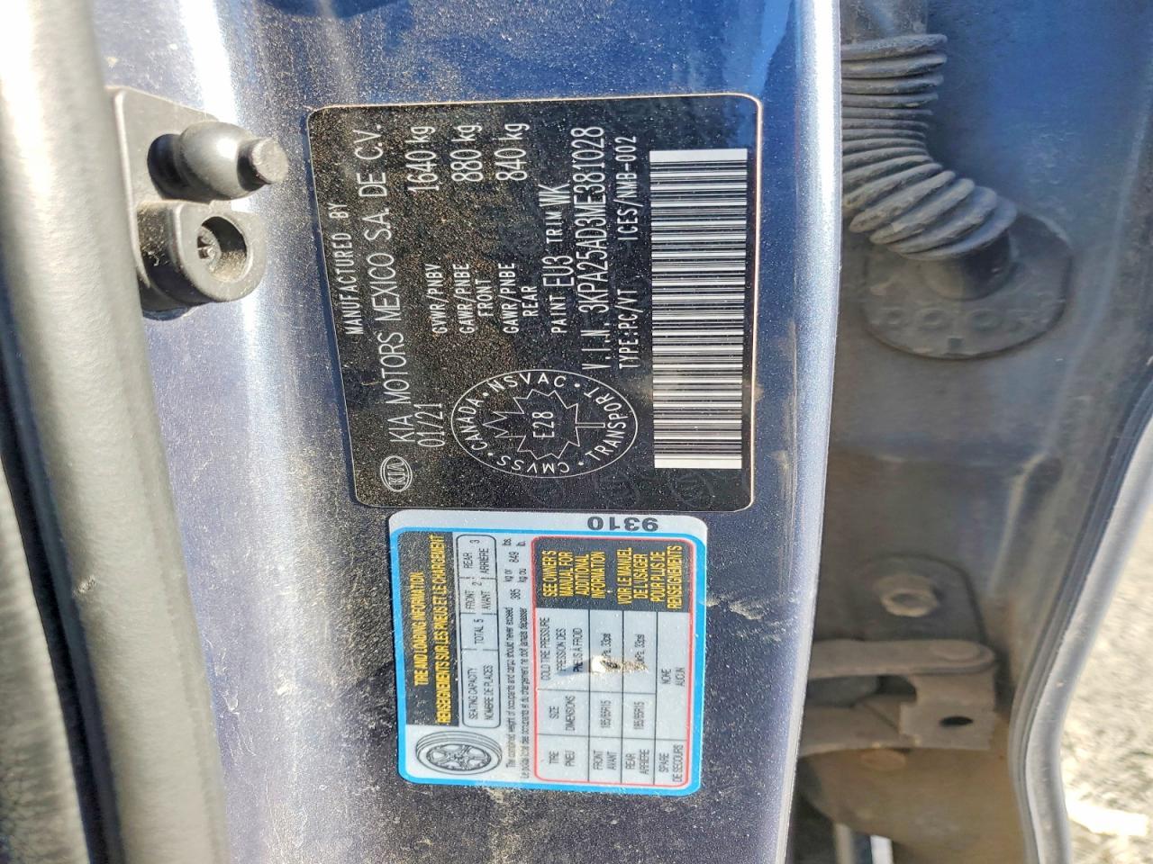 2021 KIA Rio 5-door s