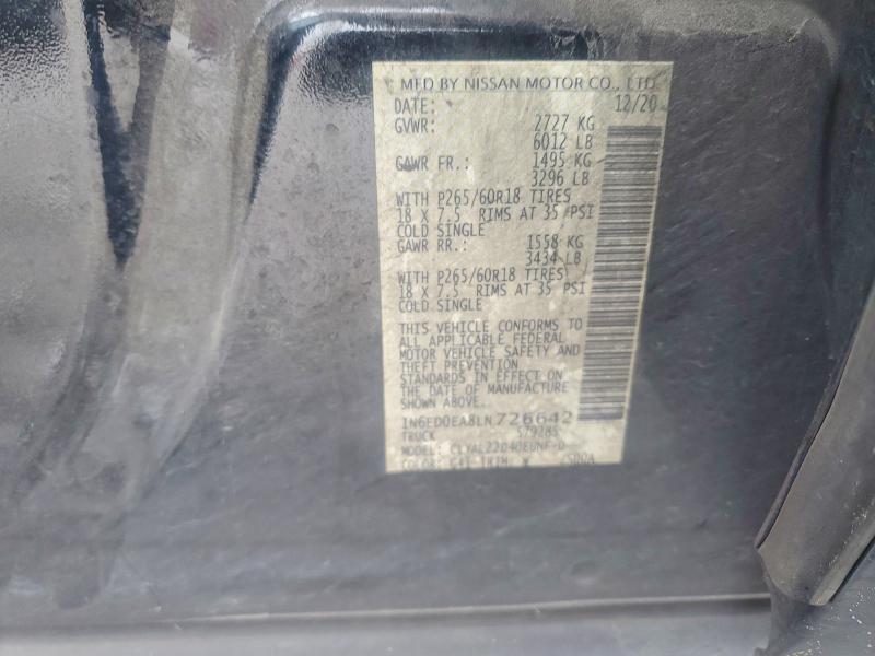 2020 Nissan Frontier SV
