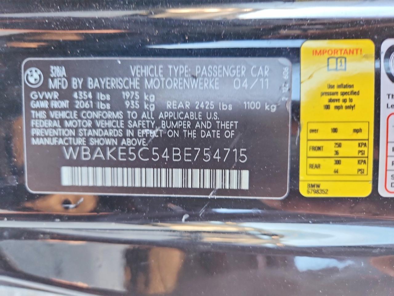 2011 BMW 328 i Sulev