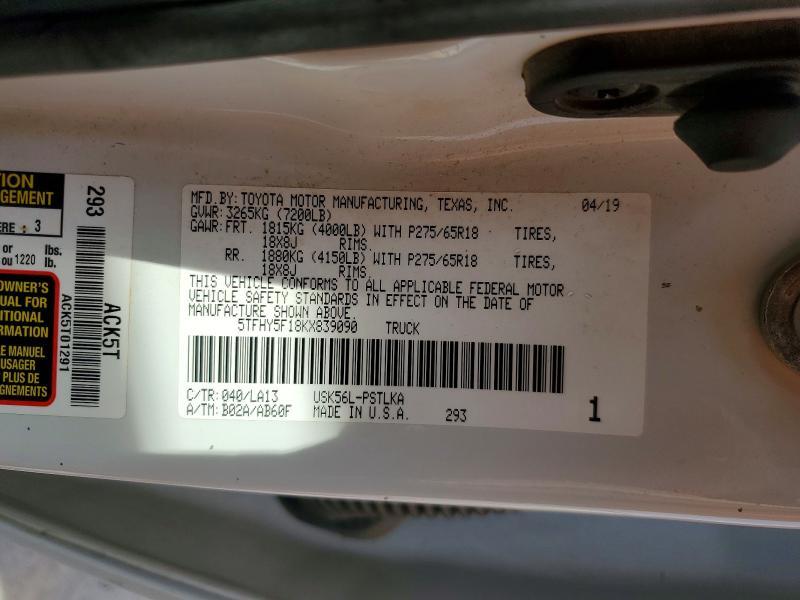 2019 Toyota Tundra Limited