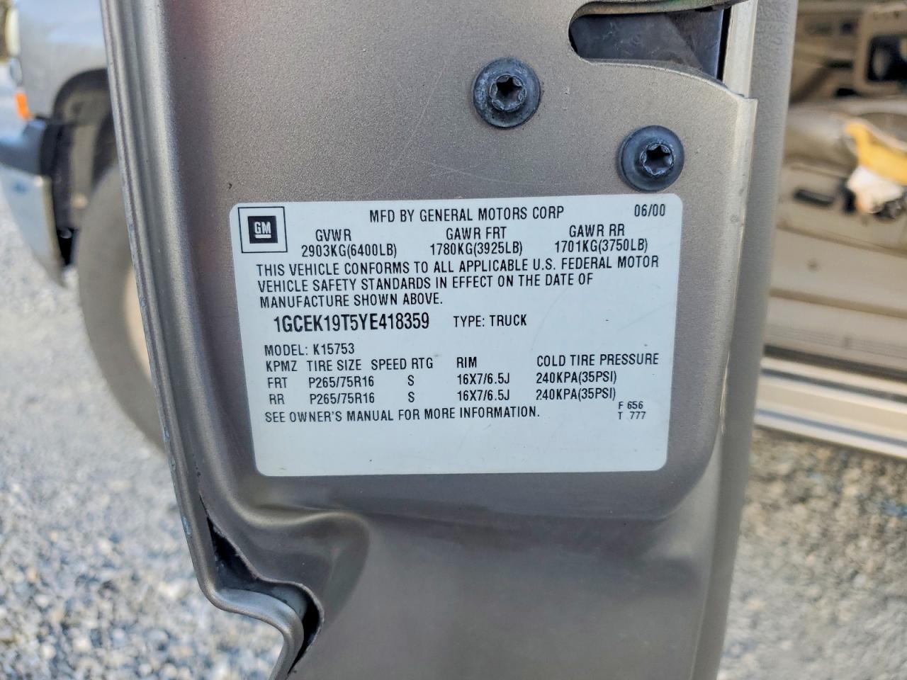 2000 Chevrolet Silverado K1500