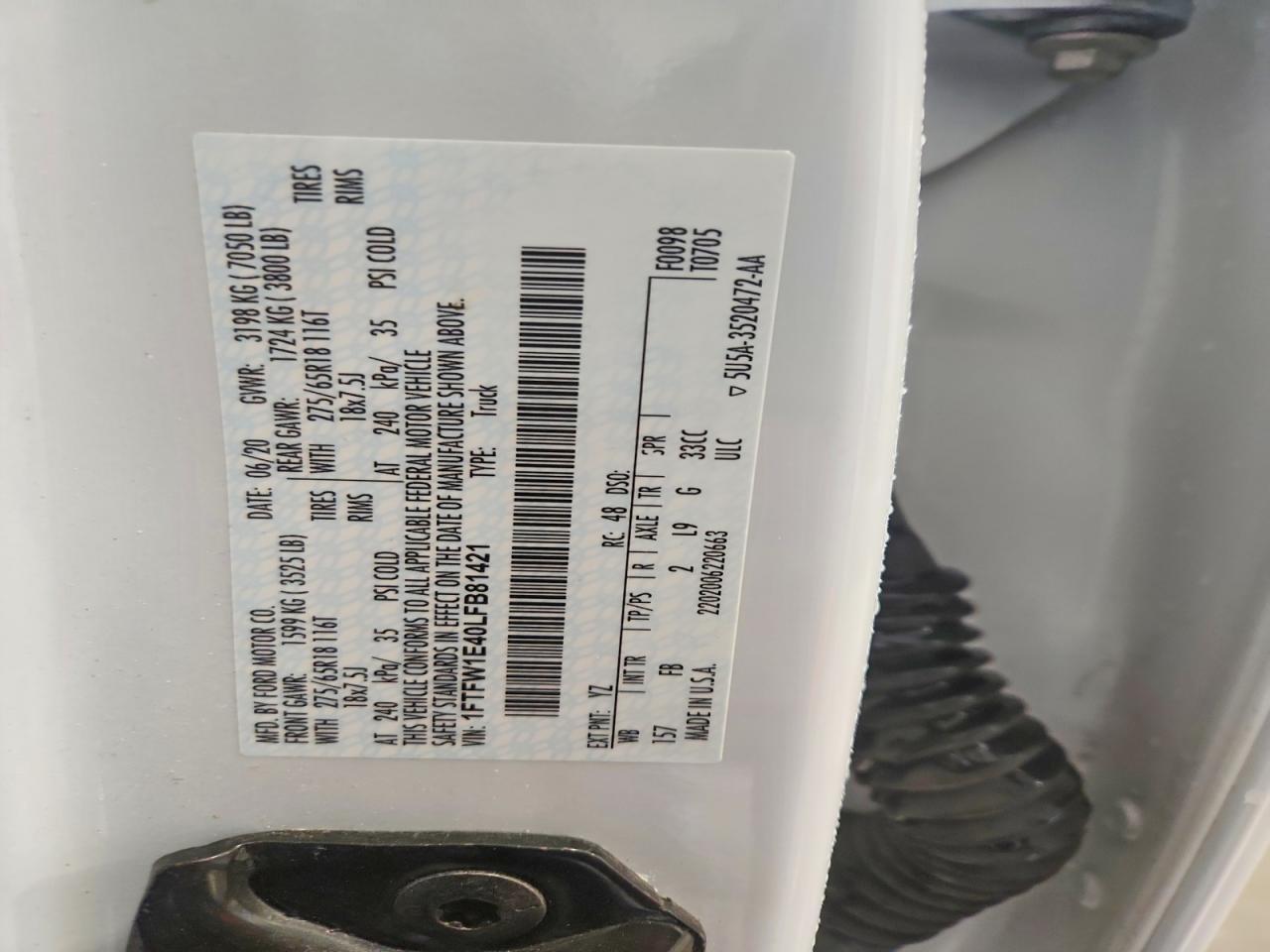 2020 Ford F150 Supercrew