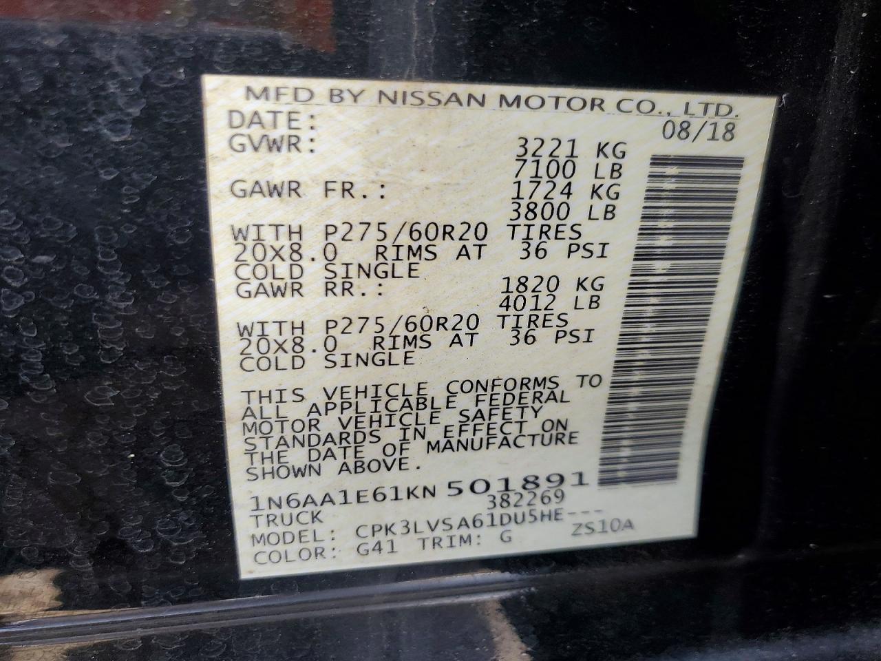 2019 Nissan Titan SL