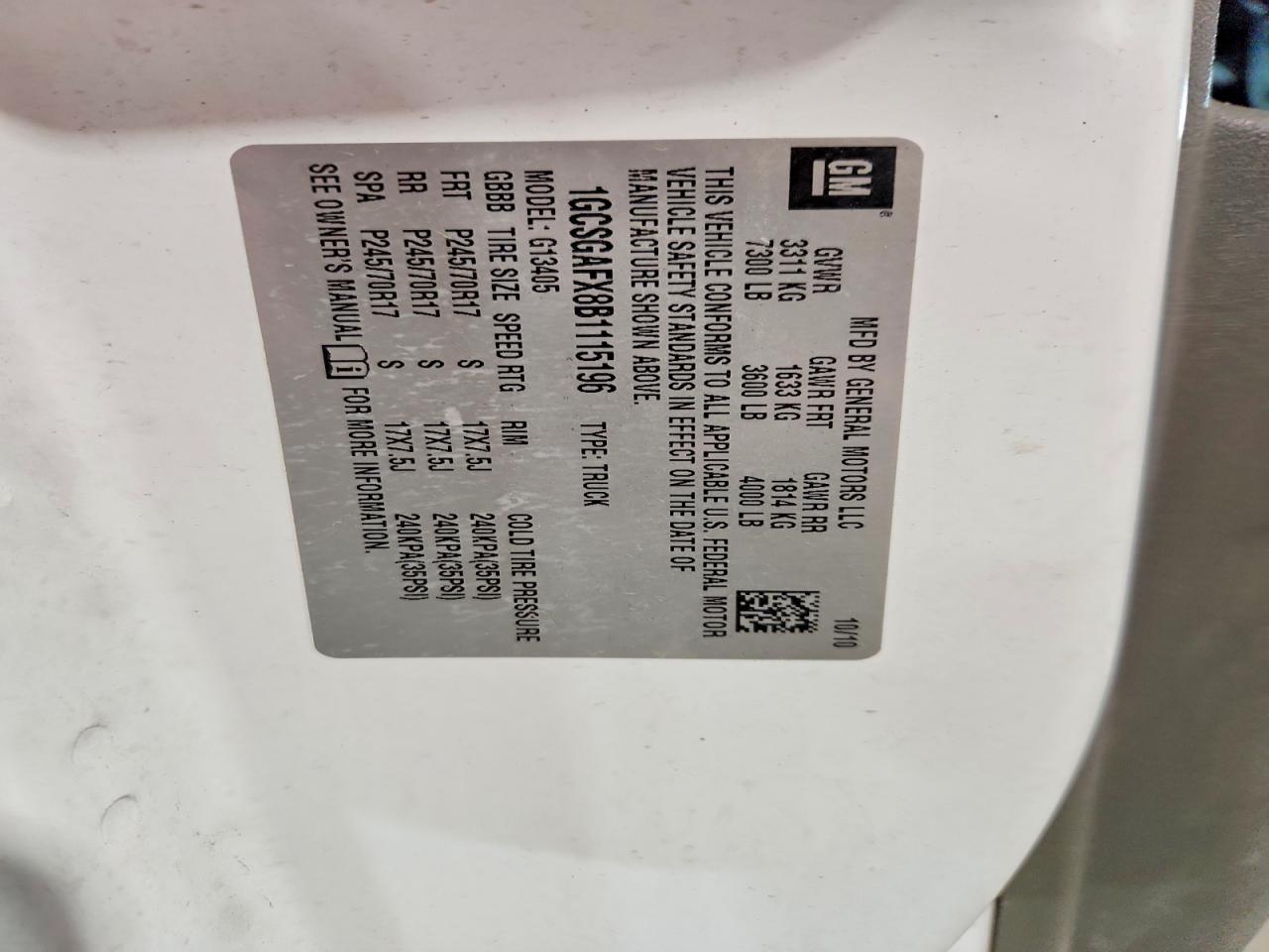 2011 Chev Express G1500