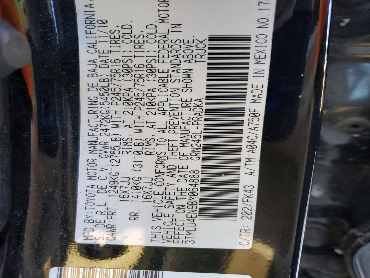 2011 Toyota Tacoma V6