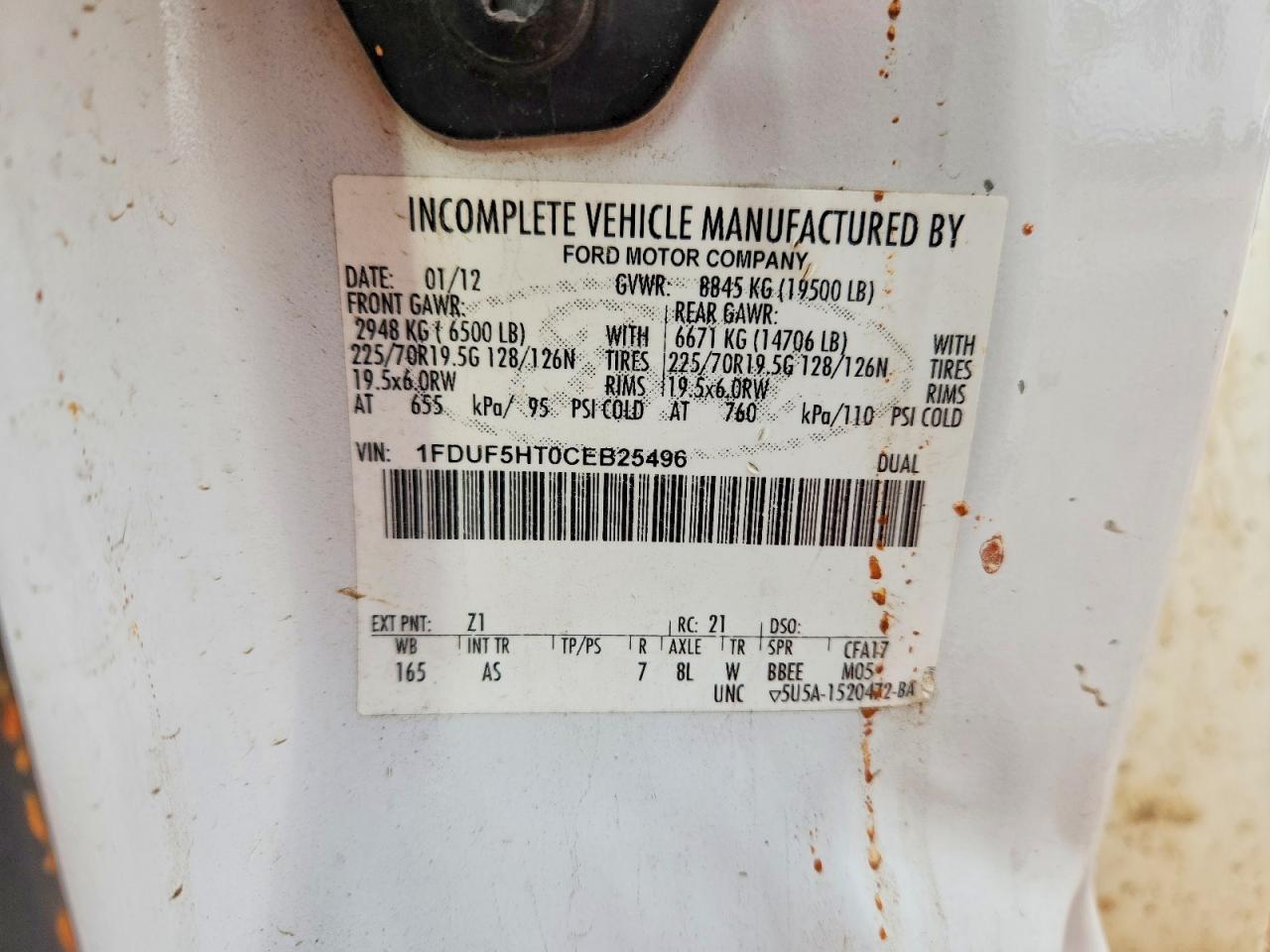 2012 Ford F550 Super Duty Utility / Service Truck