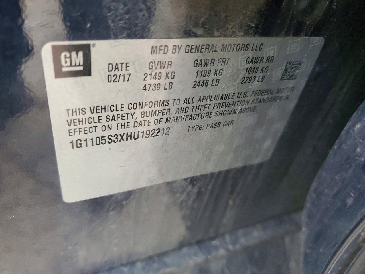 2017 Chevrolet Impala lt
