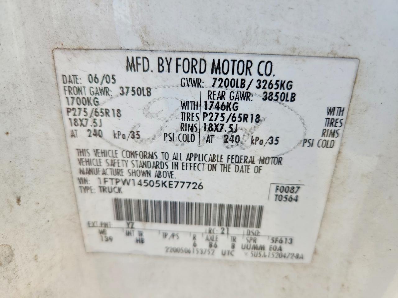 2005 Ford F150 Supercrew