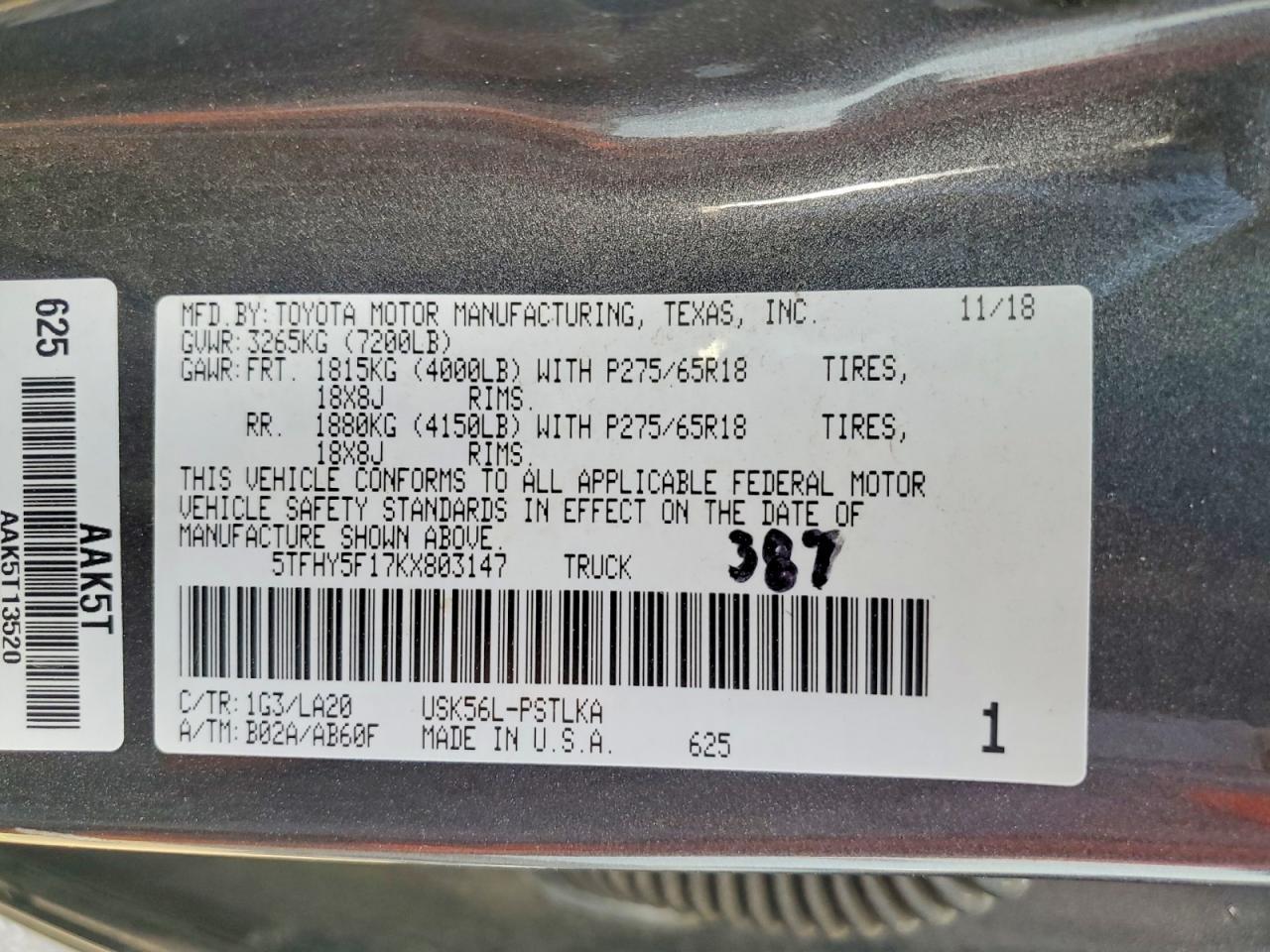 2019 Toyota Tundra Limited