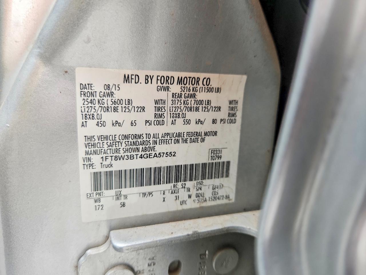 2016 Ford F350 Super-Delivery Truck