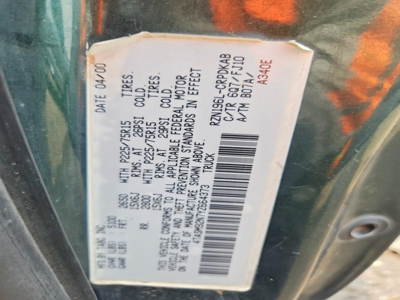 2000 Toyota Tacoma Prerunner