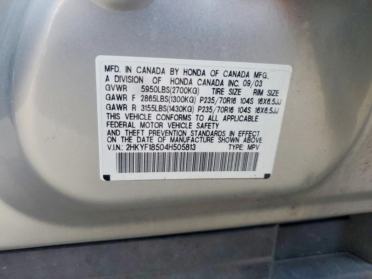2004 Honda Pilot exl