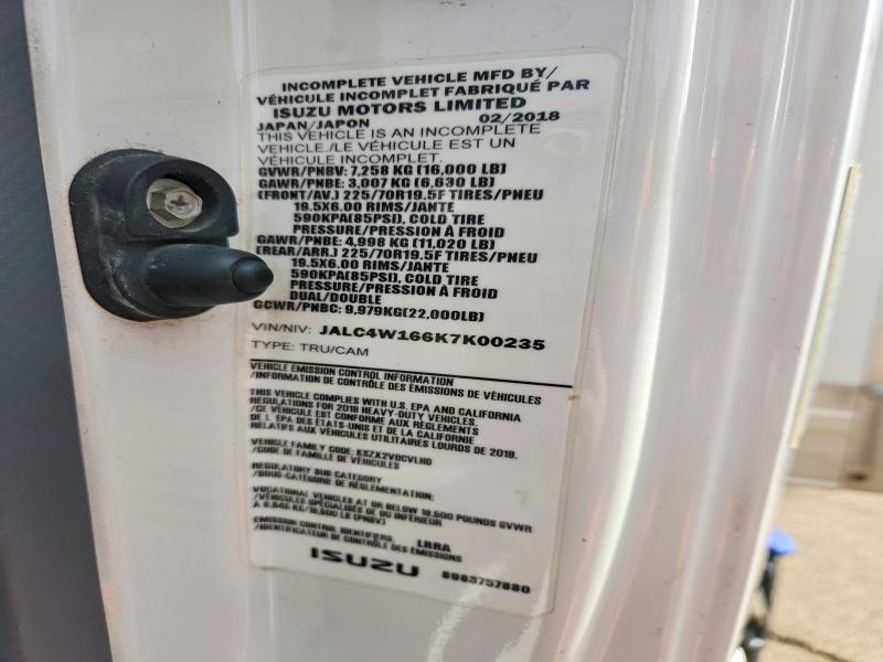 2019 Isuzu NPR XD BOX Truck