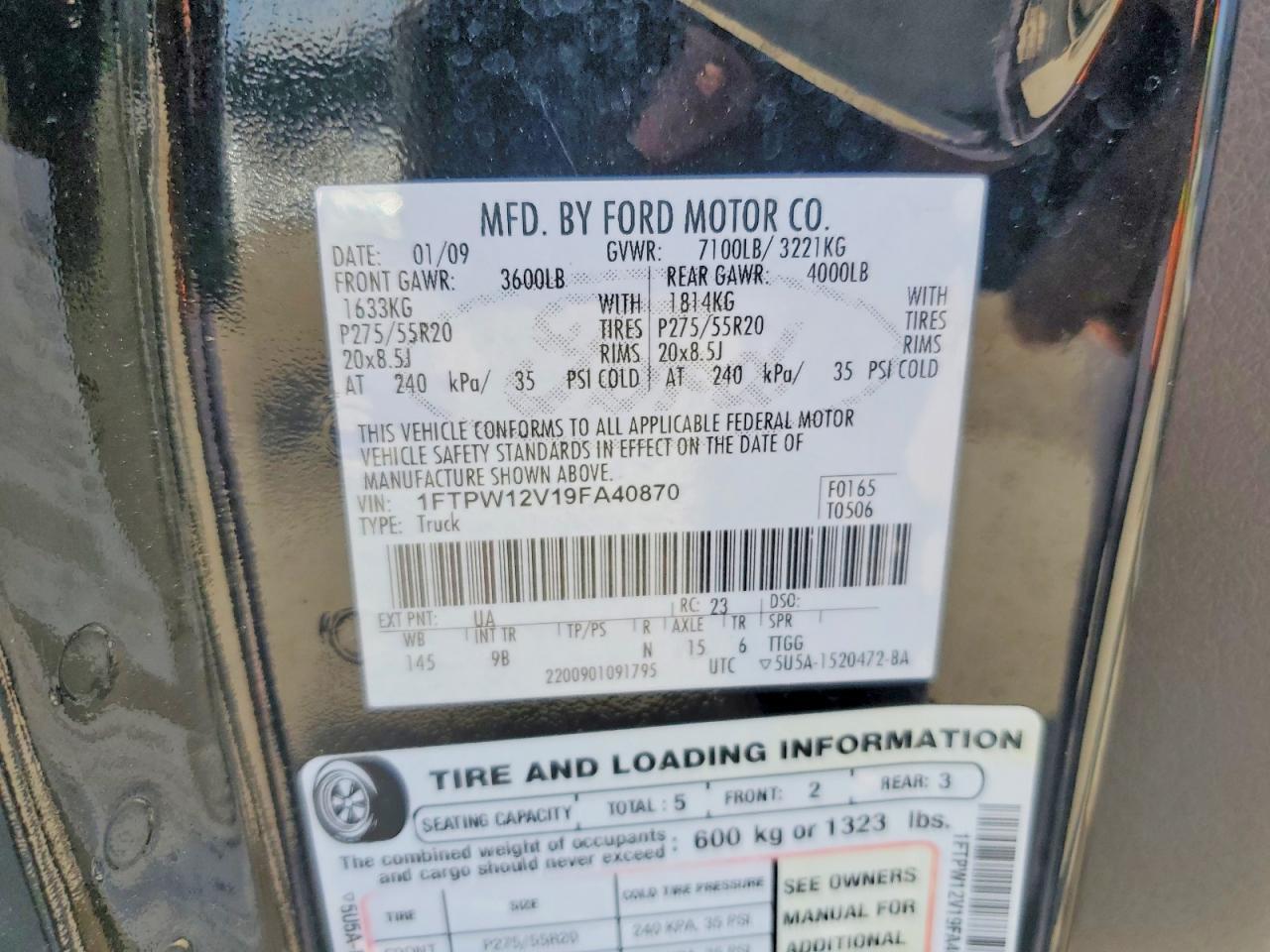 2009 Ford F150 Supercrew