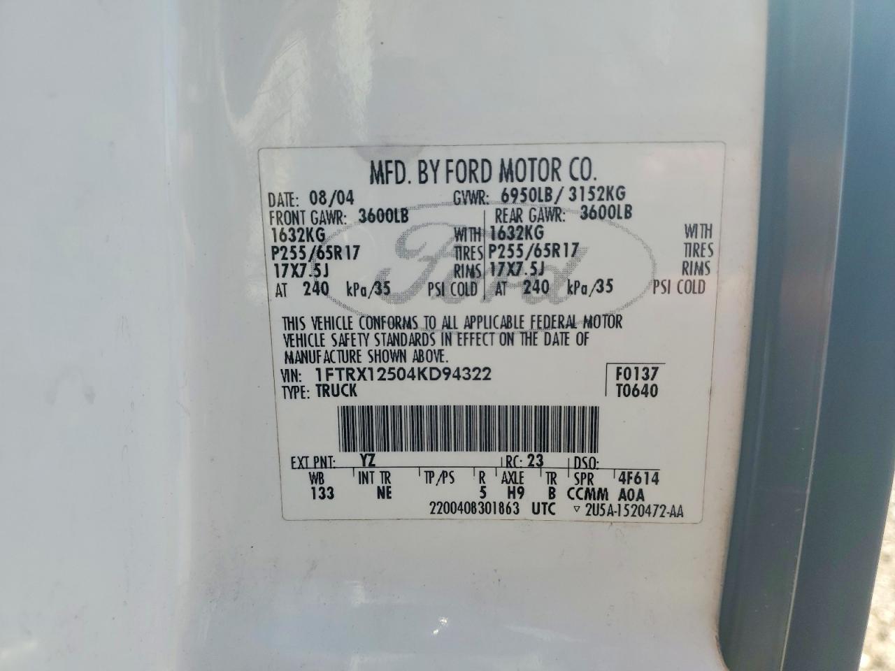 2004 Ford F150