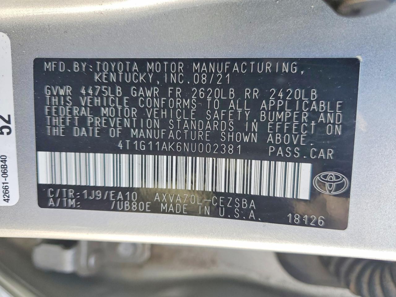 2022 Toyota Camry se