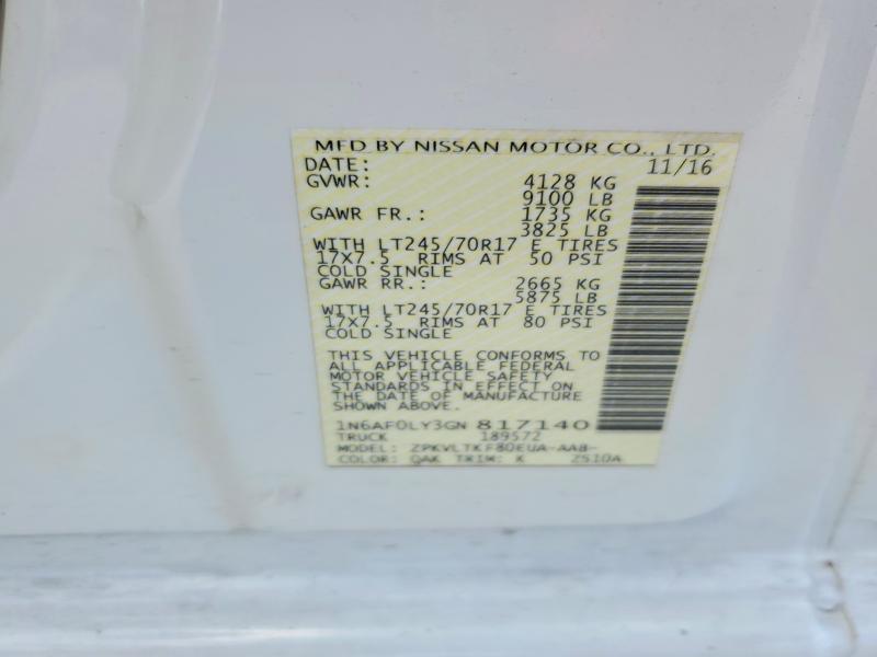 2016 Niss AN NV 2500 Utility / Service Van