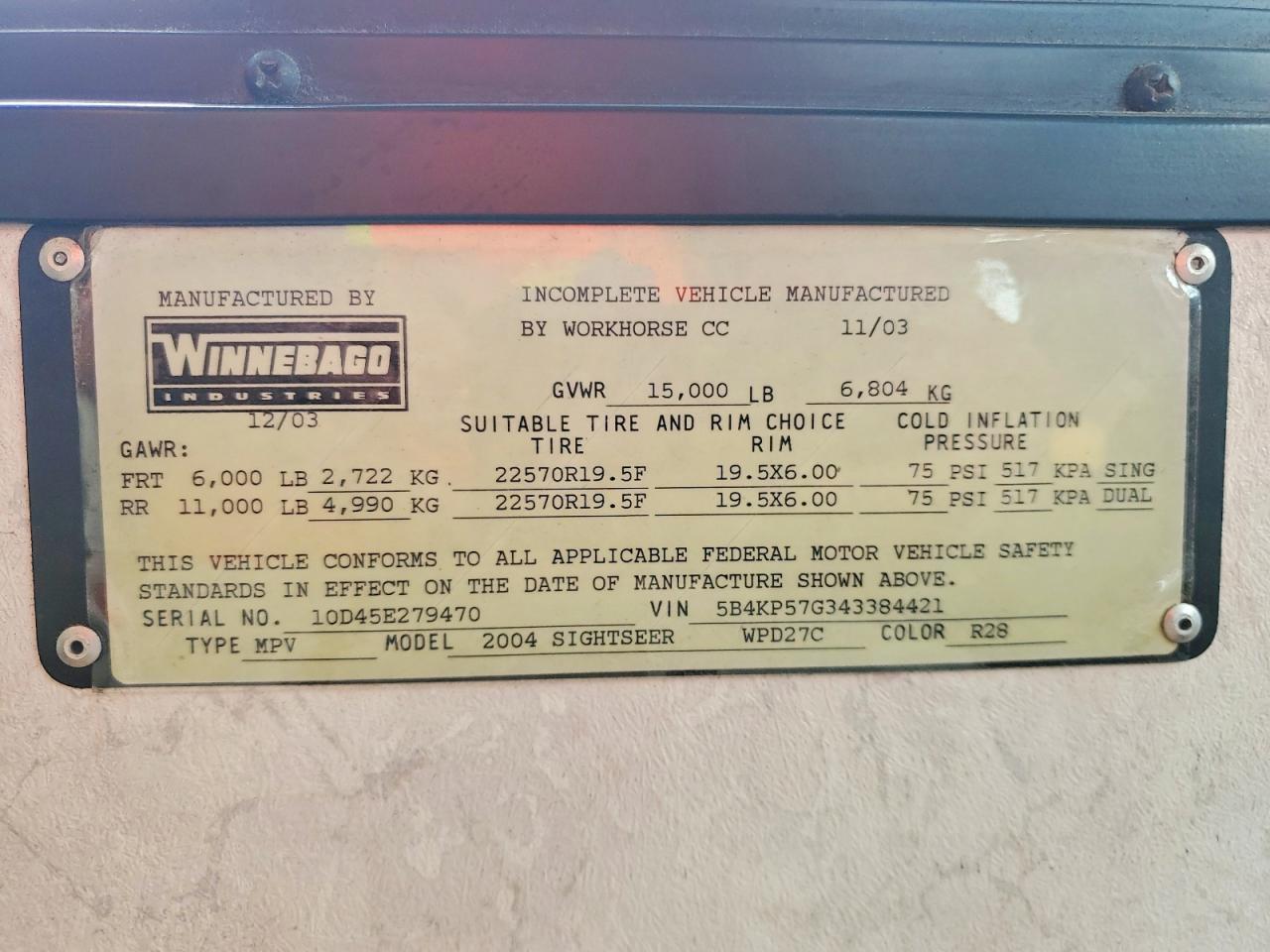 2004 Winnebago Motorhome