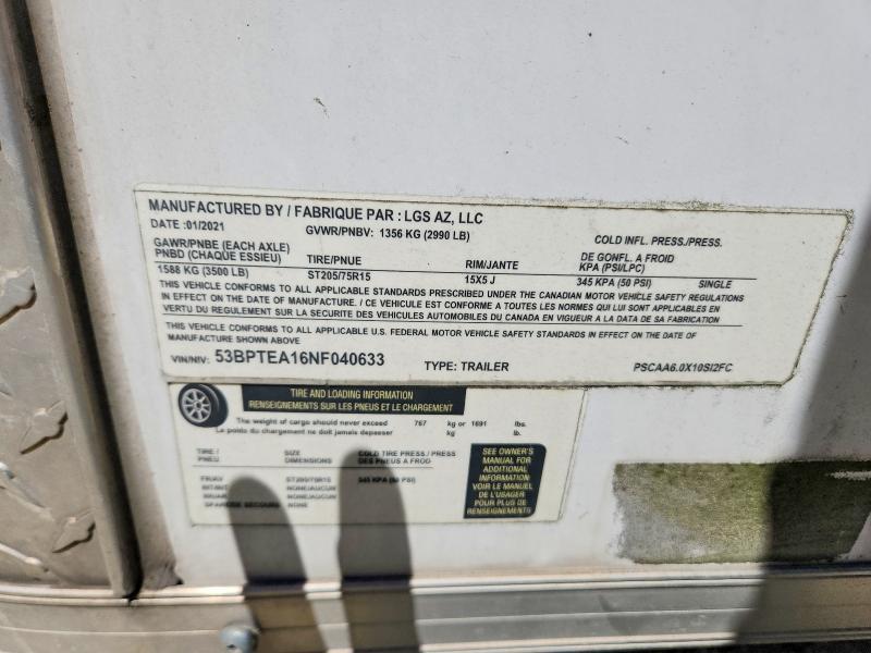 2022 Lgs Industries 2022 LGS AZ PSCAA6.0X10SI2FC Enclosed Cargo Traile