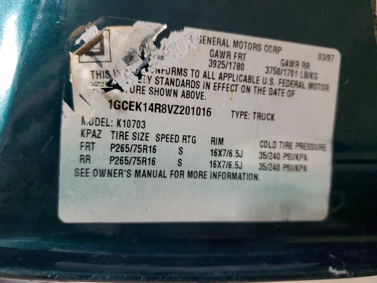 1997 Chevrolet GMT-400 K1500