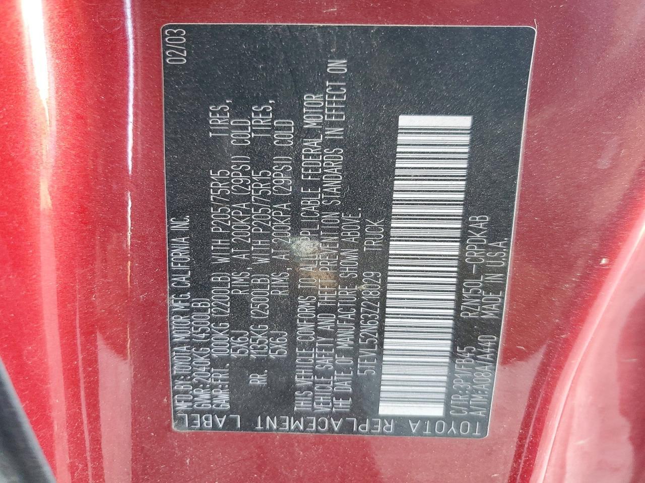 2003 Toyota Tacoma Base