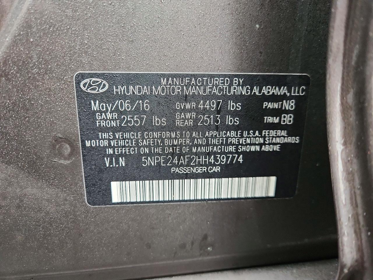 2017 Hyundai Sonata se