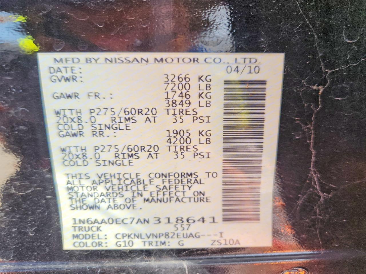 2010 Nissan Titan SE