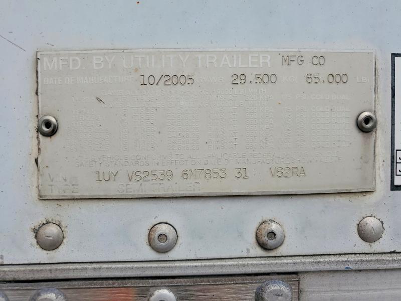 2006 Utility VS2RA Refrigerated Van Trailer