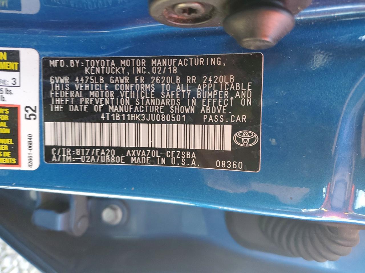 2018 Toyota Camry se