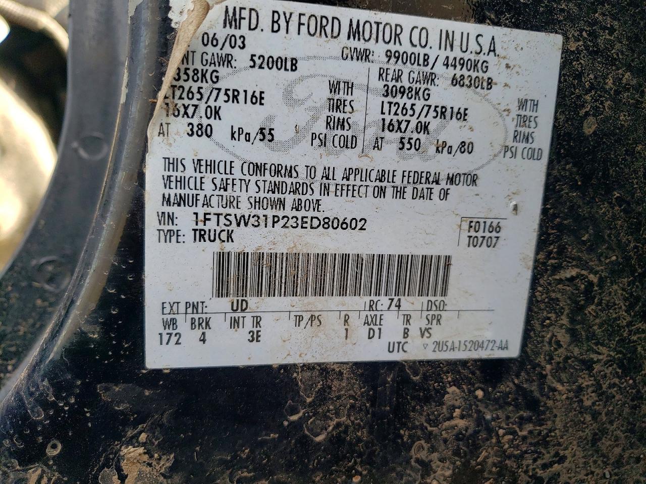 2003 Ford F350 SRW Super Duty