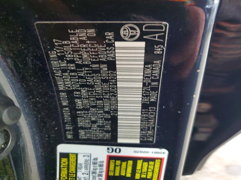 2018 Toyota Corolla le