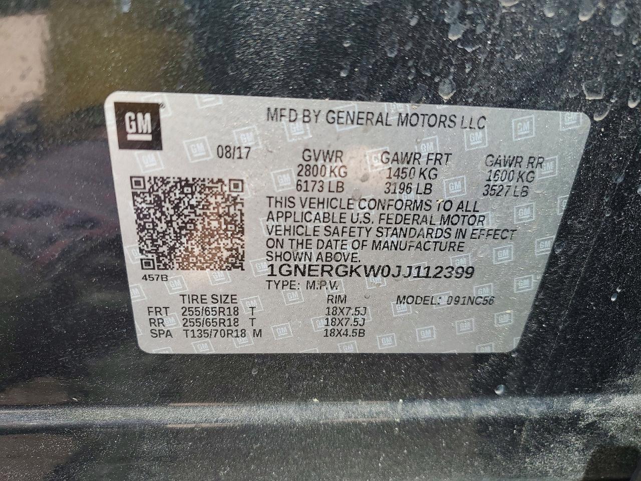 2018 Chevrolet Traverse lt