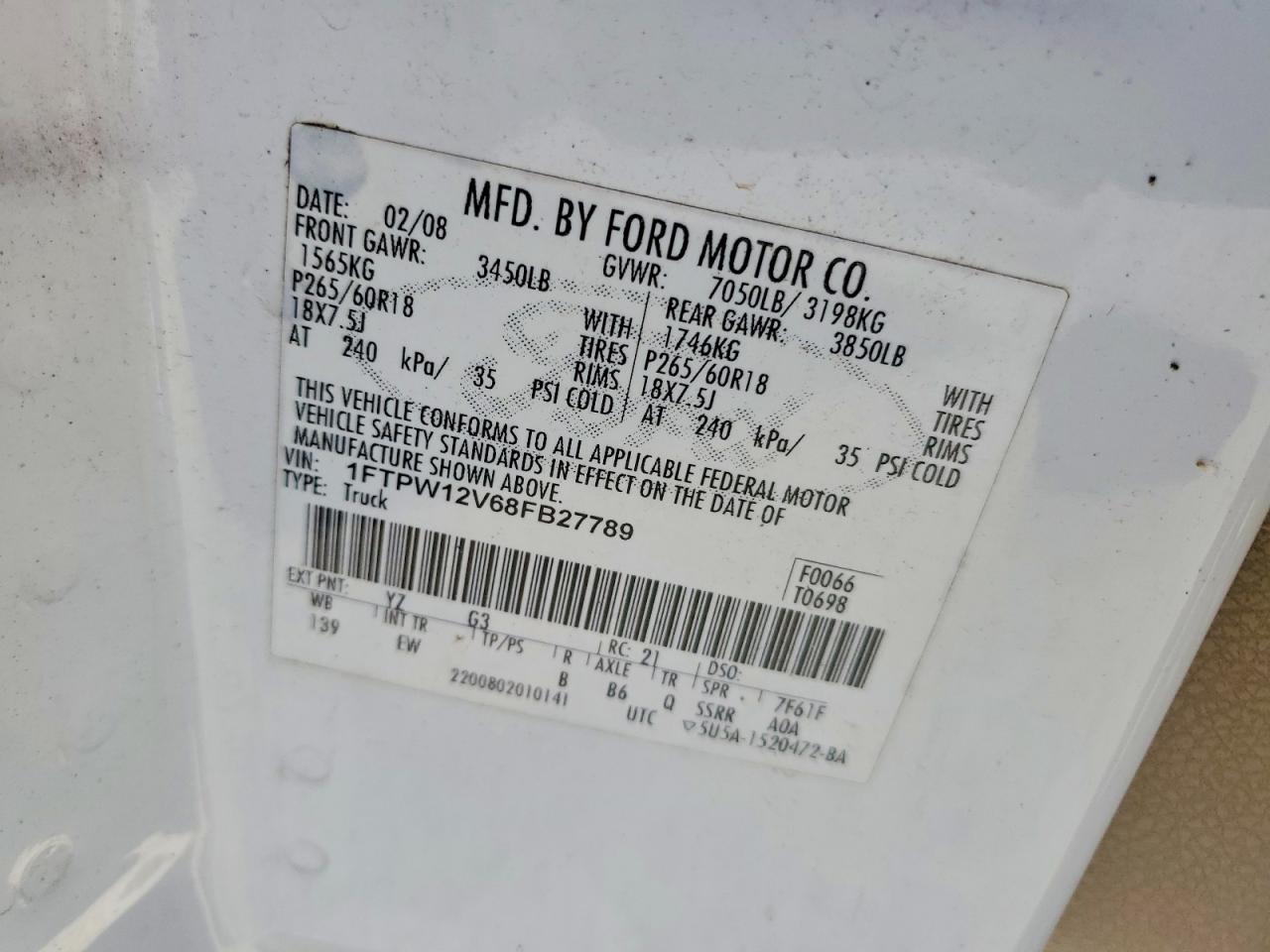 2008 Ford F150 Supercrew