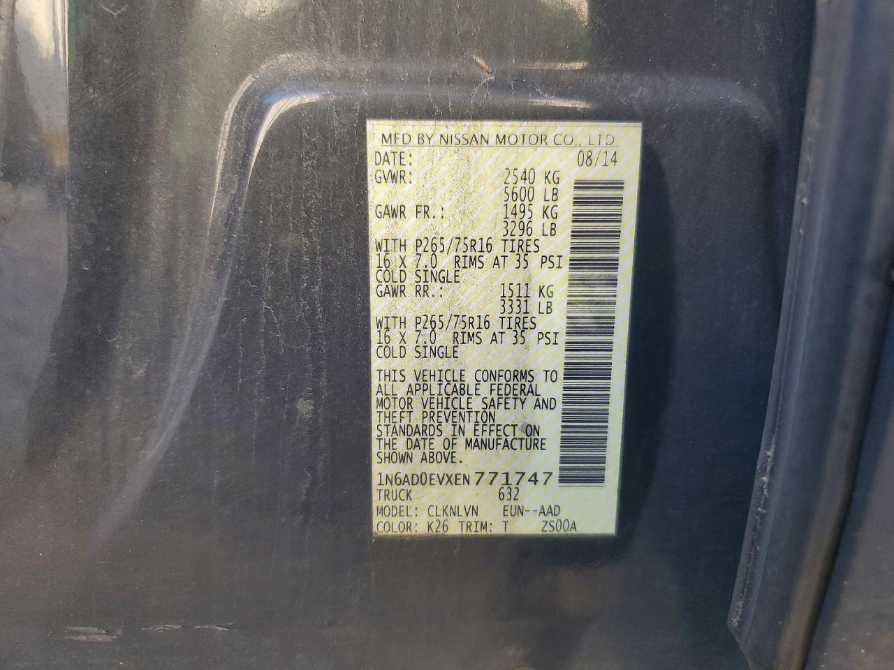 2014 Nissan Frontier PRO-4X