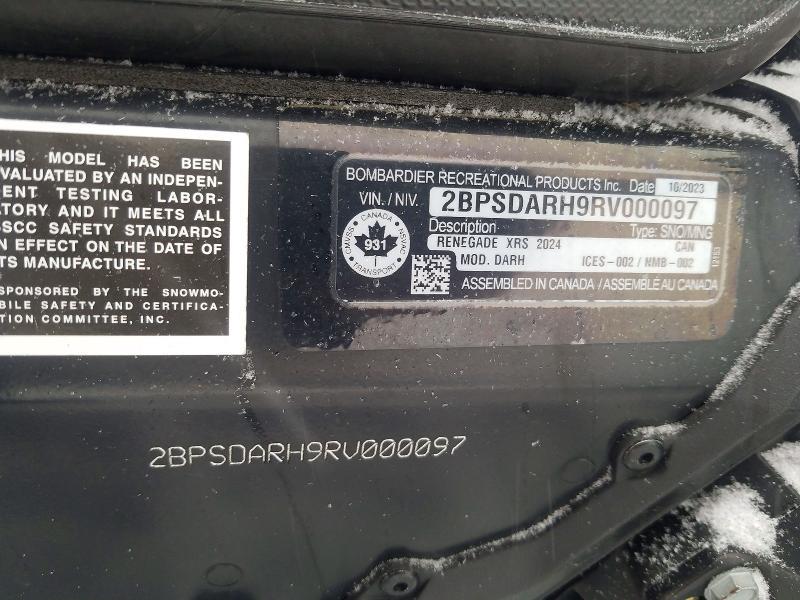 2024 Skidoo 2024 SKI-DOO Renegade X-RS 900 A