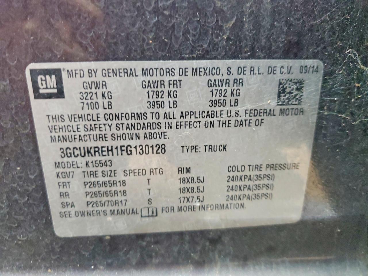 2015 Chevrolet Silverado K1500 LT
