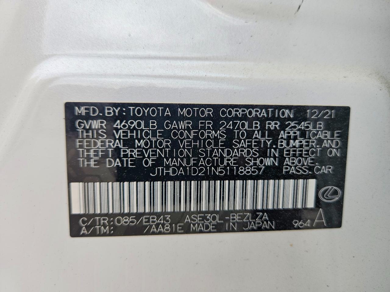 2022 Lexus Is 300 Base