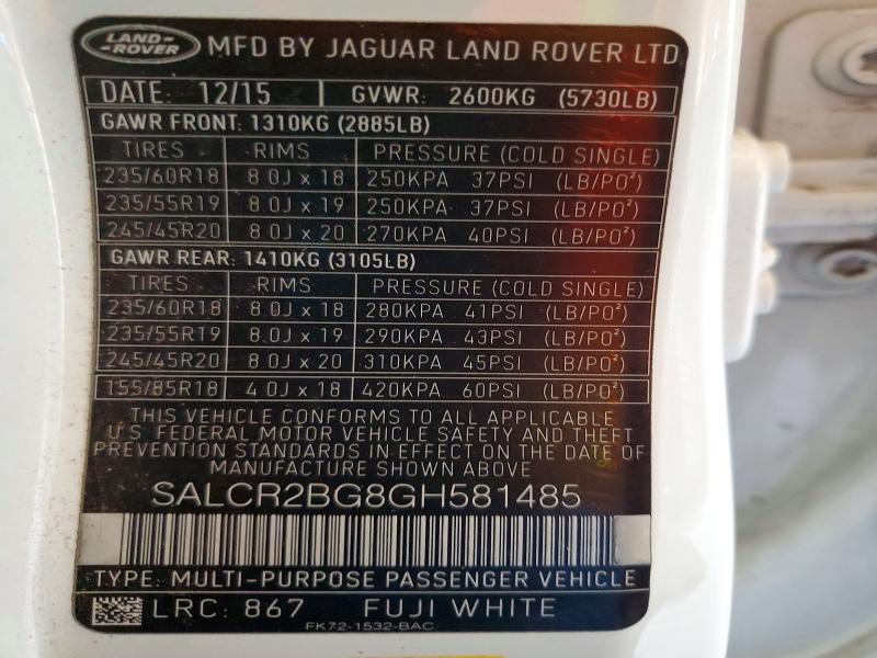 2016 Land Rover Discovery Sport hse