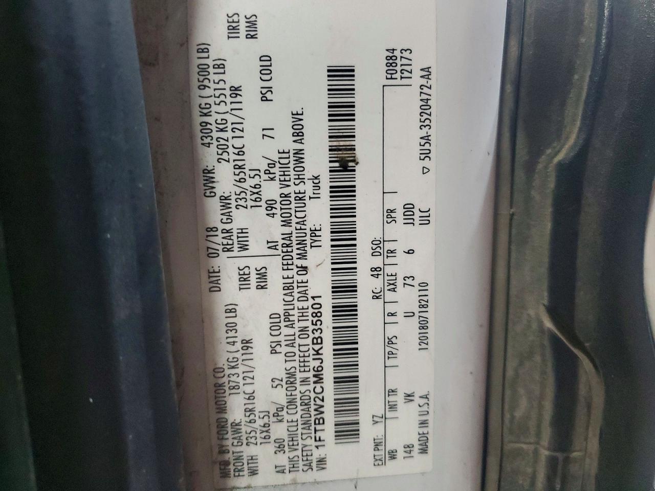 2018 Ford Transit T-350