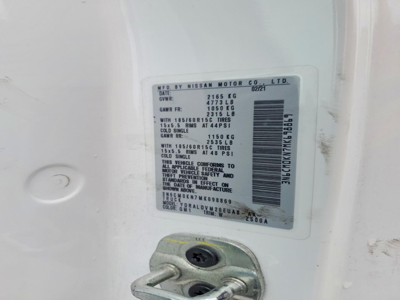 2021 Nissan NV200 Delivery Van